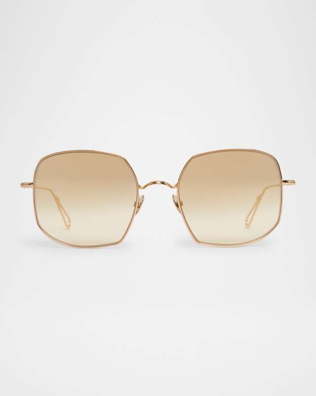 Varenne Square Metal & Nylon Sunglasses
